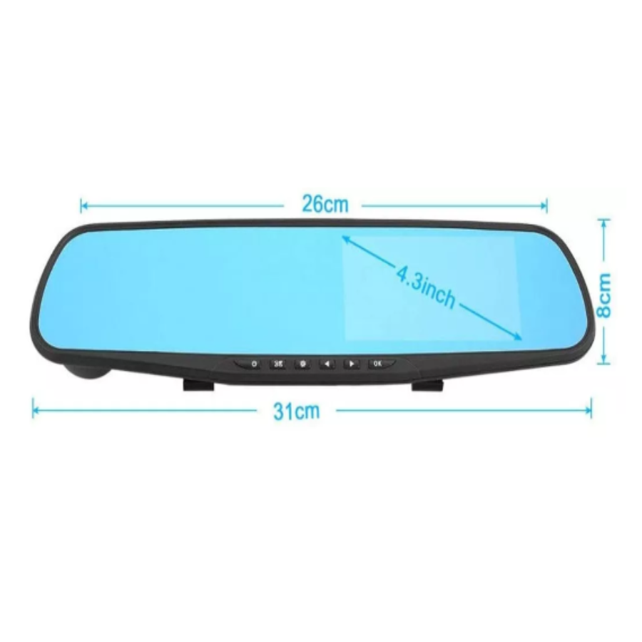 Cámara de Reversa HD 1080P con Visión Nocturna y Detección de Movimiento