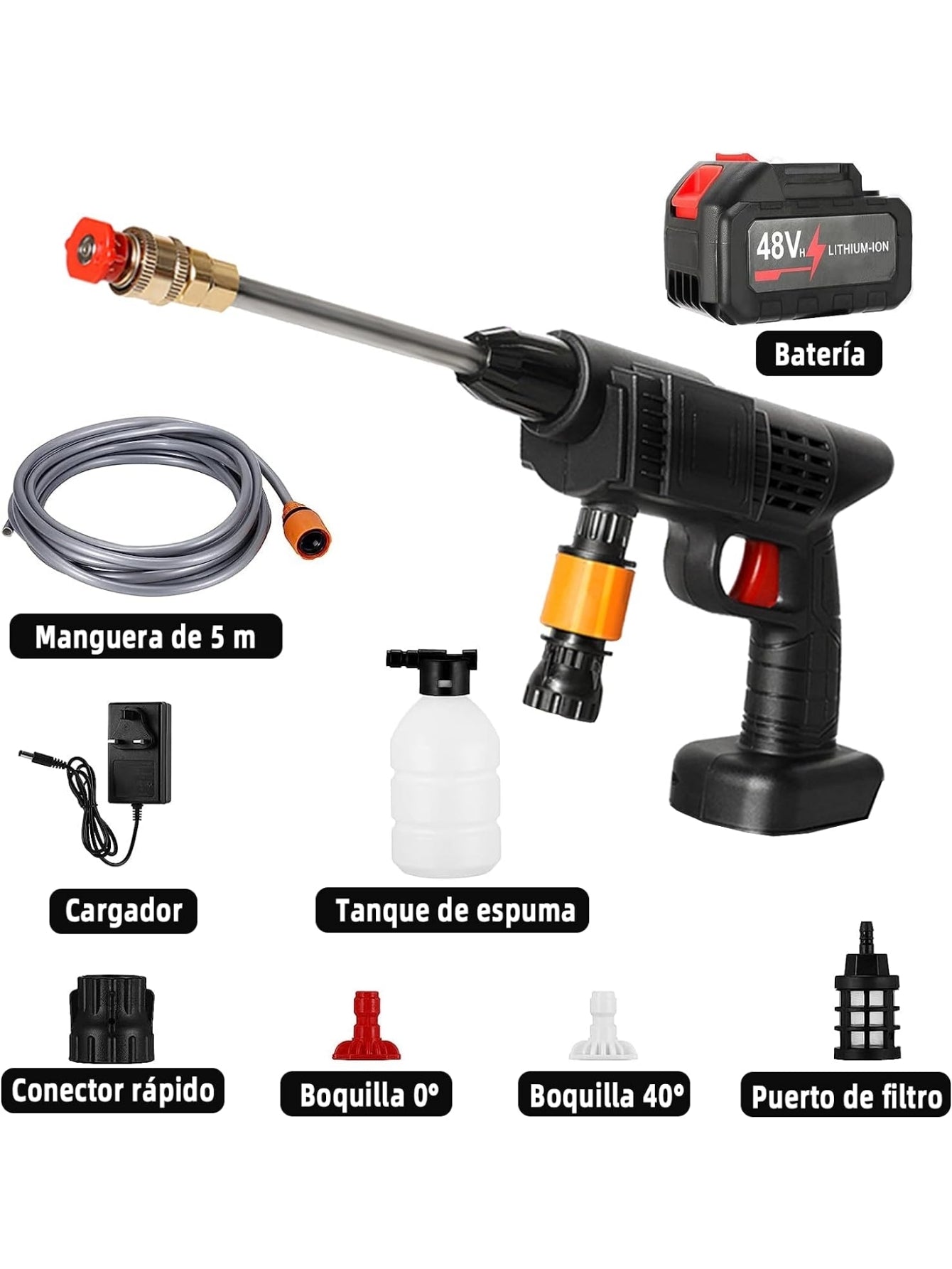 Hidrolavadora Portatil de Alta Presión - Limpieza Potente en cualquier lugar